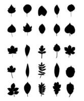 illustration de la silhouette des feuilles vecteur