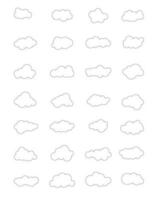 nuage contour illustration vecteur