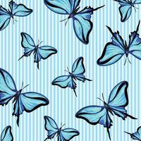 bleu papillon vecteur illustration modèle isolé sur lumière bleu rayures ligne carré Contexte modèle. élégant fond d'écran toile de fond pour social médias poste, écharpe ou textile impressions, emballage papier.