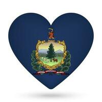 Vermont drapeau dans cœur forme. vecteur illustration.