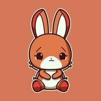 mignonne lapin lapin dessin animé personnages vecteur illustration eps dix