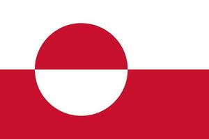 drapeau du groenland, couleurs officielles et proportion. illustration vectorielle. vecteur