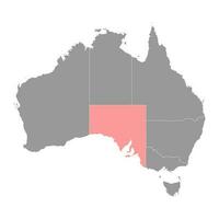 Sud Australie carte, Etat de Australie. vecteur illustration.