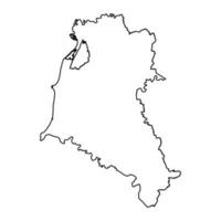 féroce comté carte, administratif subdivisions de Albanie. vecteur illustration.