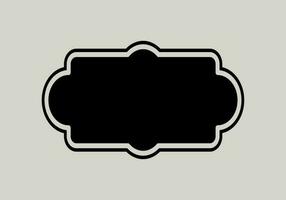 abstrait noir Facile ligne rectangulaire Cadre griffonnage contour élément vecteur conception style esquisser isolé illustration pour mariage et bannière