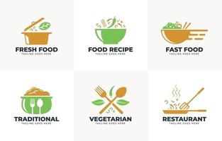 collection de logo alimentaire vecteur