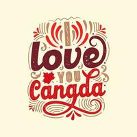 Canada journée caractères citations conception, je l'amour vous Canada vecteur