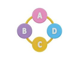 cercle infographie icône 3d le rendu vecteur illustration