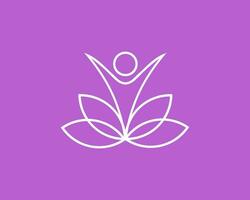 vecteur logo illustration de lotus fleur guérison, protection, yoga, méditation. adapté pour beauté, spa, mode