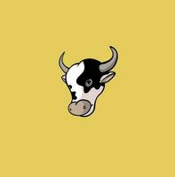 vache tête vecteur, bien pour icône, logo, mascotte, modèle conception, personnage, produit conception, marchandise, etc vecteur
