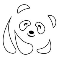 Panda icône illustration vecteur