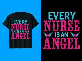 infirmière typographie T-shirt conception, Douane infirmière chemises, typographie conception vecteur