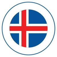 Islande nationale drapeau dans cercle. drapeau de Islande dans rond cercle. vecteur