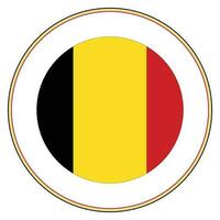 drapeau de Belgique dans cercle vecteur