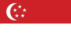 drapeau de Singapour. Singapour drapeau vecteur