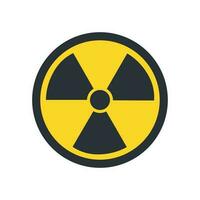 radiation signe sur une Jaune Contexte vecteur