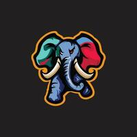 l'éléphant mascotte logo conception vecteur