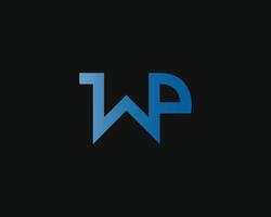 Créatif lettre wp logo conception vecteur modèle