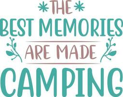 camping citations conception vecteur