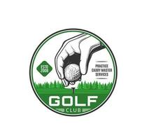 le golf sport club prestations de service vecteur icône ou emblème