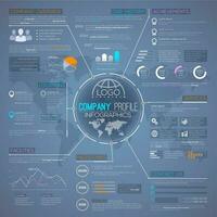 entreprise profil Aperçu infographie modèle vecteur