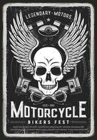 moto motards Festival vecteur grungy affiche