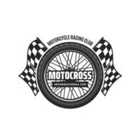 motocross icône, moto et bicyclette moteurs courses vecteur