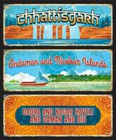 chhattisgarh, andaman et nicobar îles, dadra vecteur