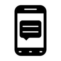SMS glyphe icône conception vecteur