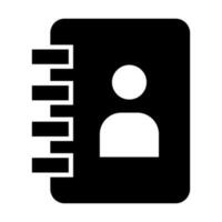 conception d'icônes de carnet de contacts vecteur