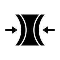 élasticité glyphe icône conception vecteur