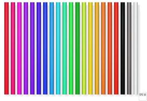 crayons de couleur réalistes sur fond blanc vecteur