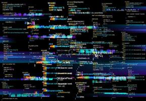 abstrait Contexte avec glitch programme code vecteur