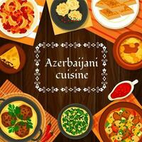 azerbaïdjanais cuisine vecteur Azerbaïdjan nourriture repas