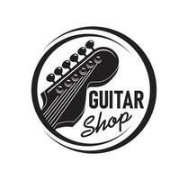guitare magasin icône, acoustique musical guitare signe vecteur