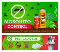 ravageur contrôle, moustique désinsectisation vecteur bannières