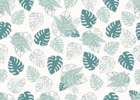 modèle sans couture tendance avec des feuilles tropicales vecteur