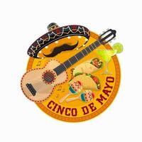 cinco de mayo vecteur rond bannière, fête fête