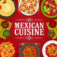 mexicain cuisine dessin animé vecteur affiche Mexique repas