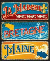 bretagne, Maine et la marche Régions de France vecteur