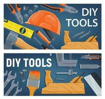 DIY construction outils et équipement, vecteur