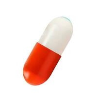 réaliste blanc pilules. 3d drogues médicament capsules et vitamines, soins de santé pharmacie comprimés. vecteur. vecteur