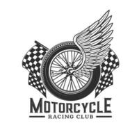 courses roue avec ailes, les courses icône pour motocross vecteur