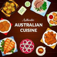 australien cuisine vecteur dessin animé affiche conception