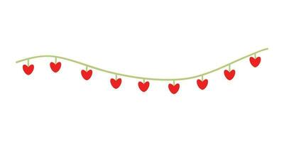 cœur chaîne élément décoration pour valentines, femmes, mère journée salutation invitation graphique conception. vecteur