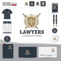 logo de droit, cabinet d'avocats, cabinet d'avocats, modèle d'identité d'entreprise logotype de droit vecteur
