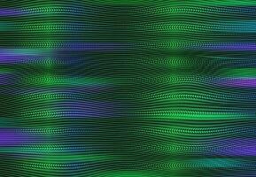 la télé pépin bruit écran avec vert et violet vagues vecteur