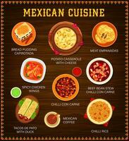 mexicain cuisine vecteur repas menu