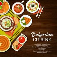 bulgare cuisine restaurant nourriture vecteur affiche