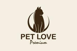 chat logo.chat logotype. animal de compagnie magasin logo concept. animal de compagnie se soucier logo concept. animal de compagnie vecteur illustration